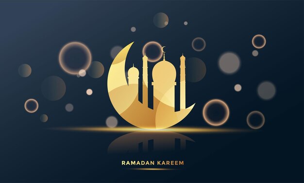 Vecteur ramadan kareem carte de voeux fond illustration vectorielle