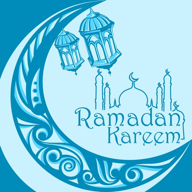Vecteur ramadan kareem carte de voeux