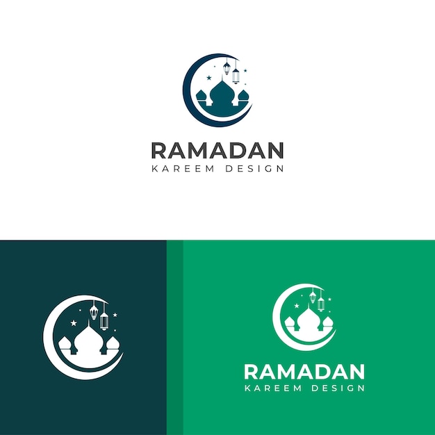 Ramadan Kareem Conception Créative Du Logo Vectoriel Ramadan Mois Sacré Des Musulmans Modèle Vectoriel Du Logo De La Mosquée