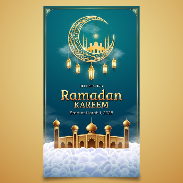 Ramadan Kareem est un homme d'origine islamique avec de la calligraphie.