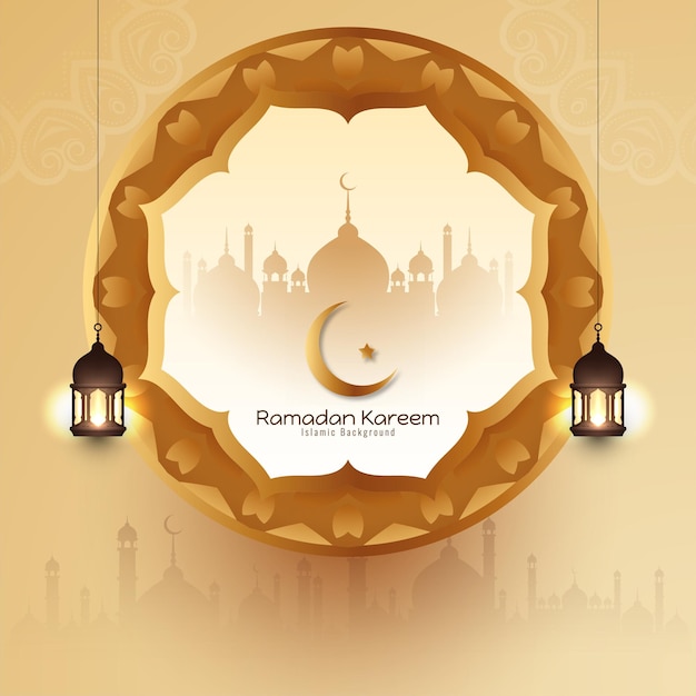 Ramadan Kareem Festival Islamique Beau Fond De Salutation