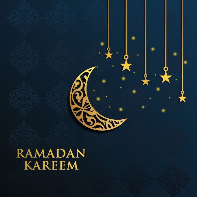 Ramadan Kareem Fond Islamique Lune Et Concept étoile