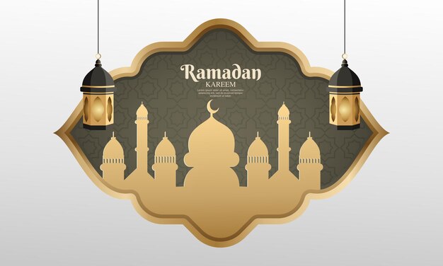 Vecteur ramadan kareem et fond islamique