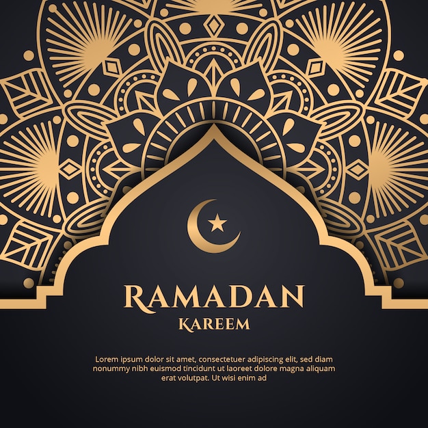 Ramadan Kareem Avec Fond De Mandala