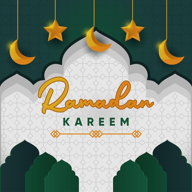 Ramadan Kareem Fond Vert