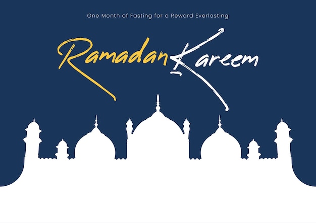 Vecteur ramadan kareem avec mosquée