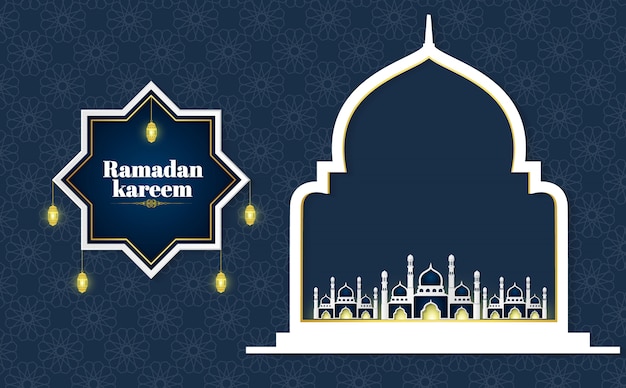 Ramadan Kareem Paper Graphique D'art Islamique