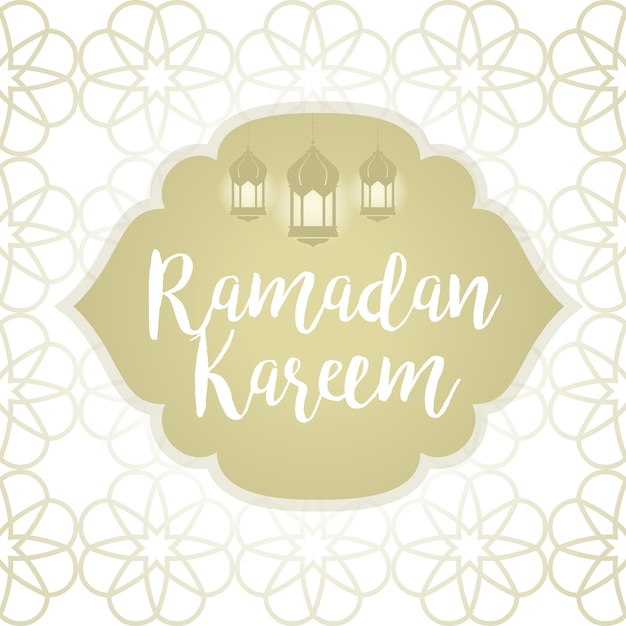 Ramadan Kareem Salutation Pour Bannière Fond Islamique