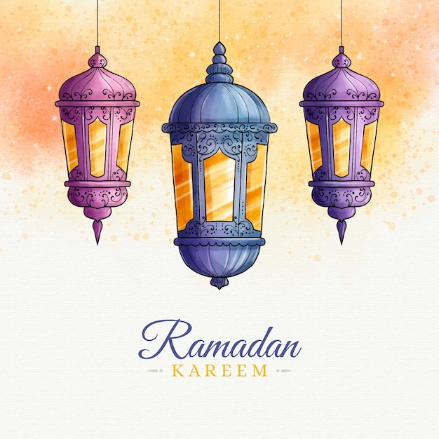 Ramadan Kareem Style Aquarelle