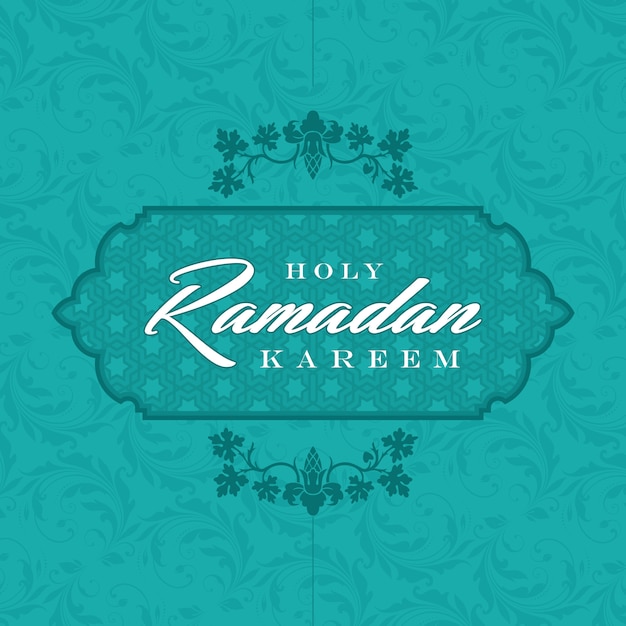 Vecteur ramadan kareem voeux fond islamique avec motif arabe