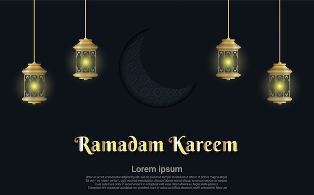 Ramadan Kareen Avec Fond De Lampe.