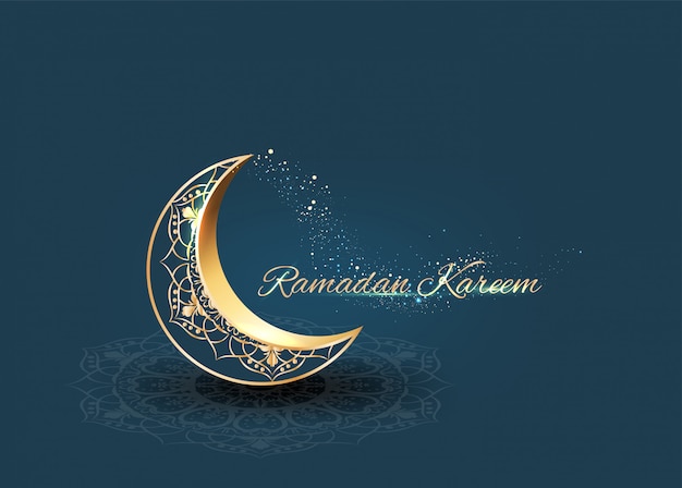 Vecteur ramadan avec orné d'or