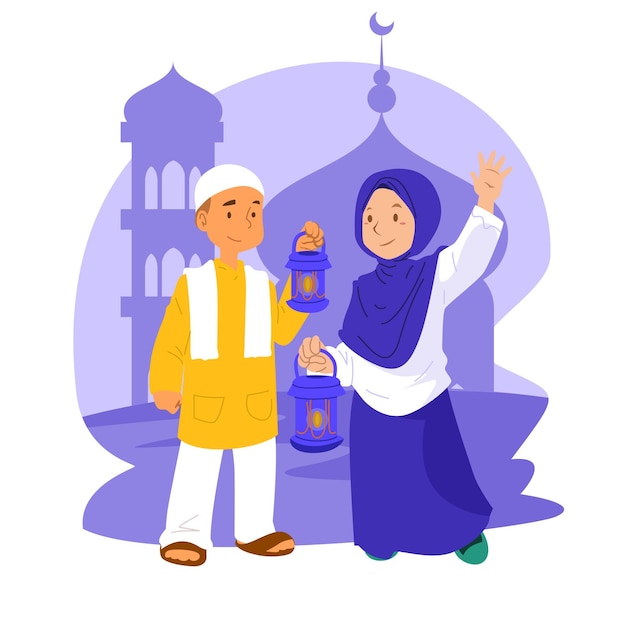 Vecteur ramadhan arrive illustration