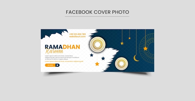 Ramadhan Kareem Msg Médias Sociaux Facebook Photo De Couverture Conception De Modèle