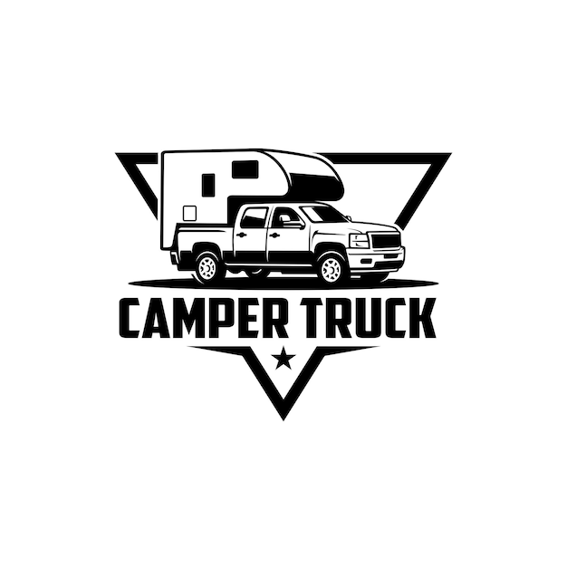 Ramasser Le Vecteur De Logo Isolé Camping-car