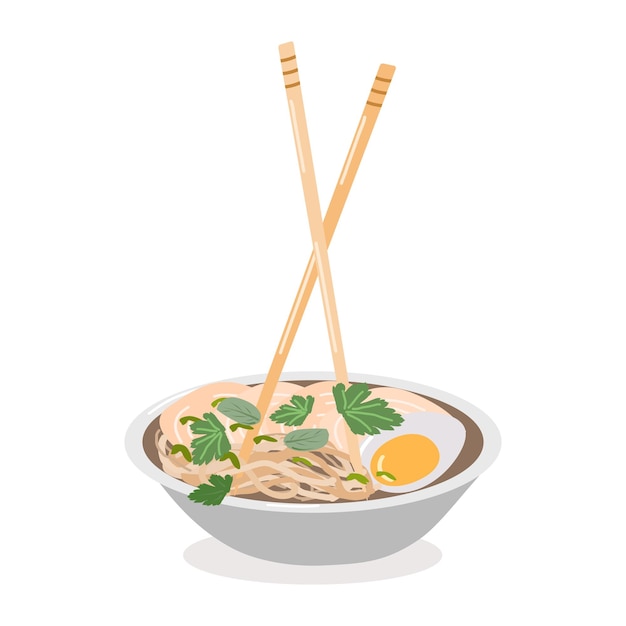 Ramen est une soupe traditionnelle avec des nouilles