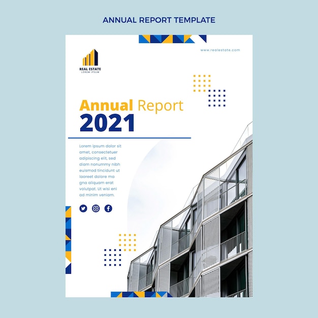 Rapport annuel sur l'immobilier géométrique de conception plate