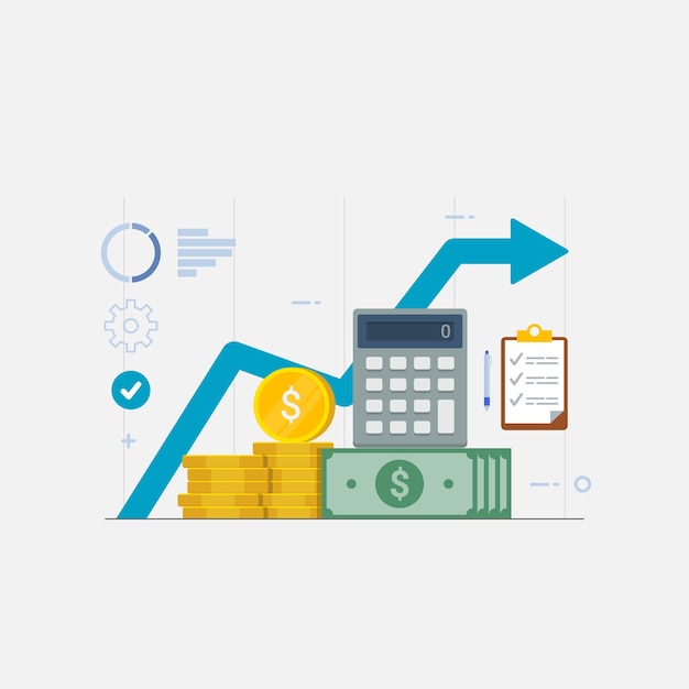Rapport de revenu statistique de performance graphique financière entreprise