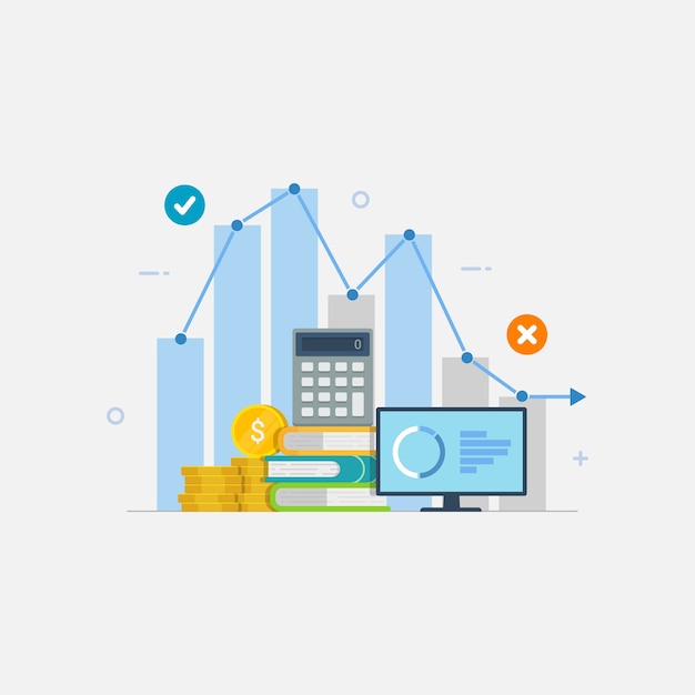 Rapport De Revenu Statistique De Performance Graphique Financière Entreprise