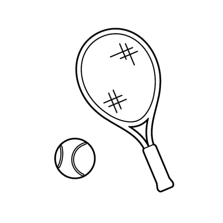 Vecteur raquette de tennis et de balle