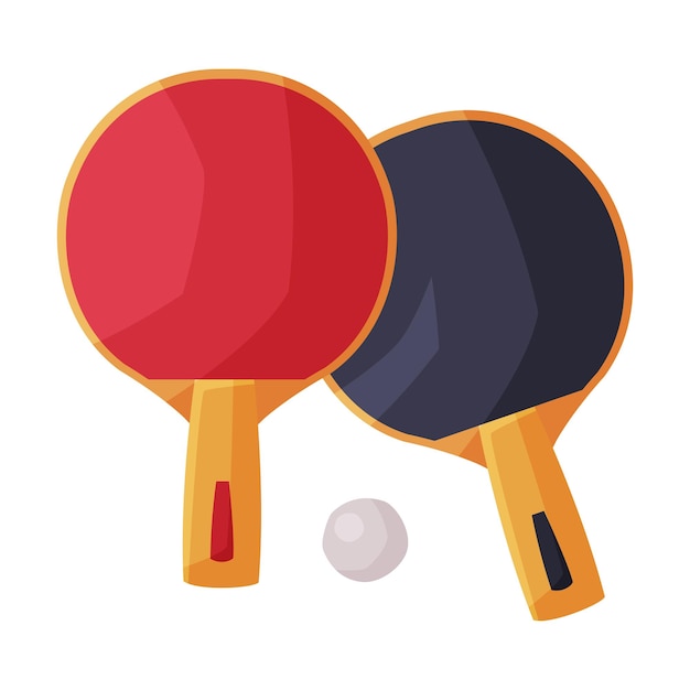 Vecteur raquettes de ping-pong avec balles de fitness et d'équipement sportif illustration vectorielle sur fond blanc