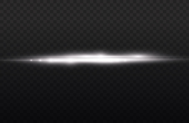 Les rayons lumineux clignotent les fusées éclairantes horizontales dorées pack faisceaux laser lueur ligne jaune belle fusée éclairante