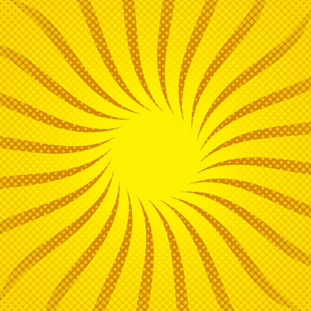 Rayons De Soleil Jaunes Fond Demi-teinte Illustration Vectorielle