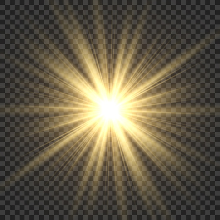 Vecteur rayons de soleil réalistes.