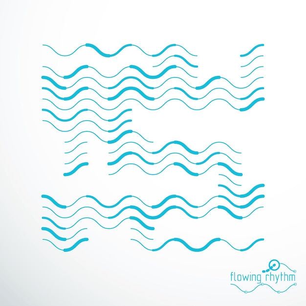 Rayures Fluides, Illustration De Lignes De Vagues Abstraites Vectorielles à Utiliser Comme Arrière-plan De Site Web.