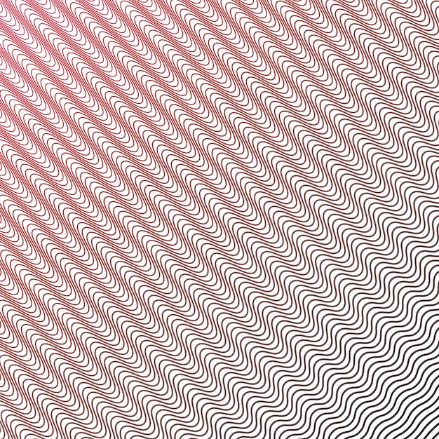 Des rayures rouges, des ondes, un motif sans couture, une image vectorielle abstraite.
