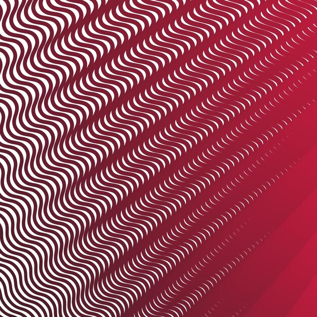 Des rayures rouges, des ondes, un motif sans couture, une image vectorielle abstraite.