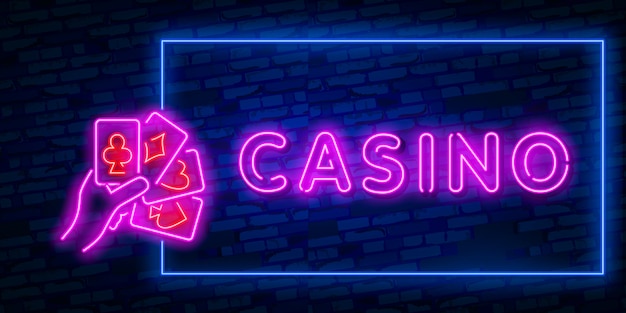 réaliste néon isolé du casino