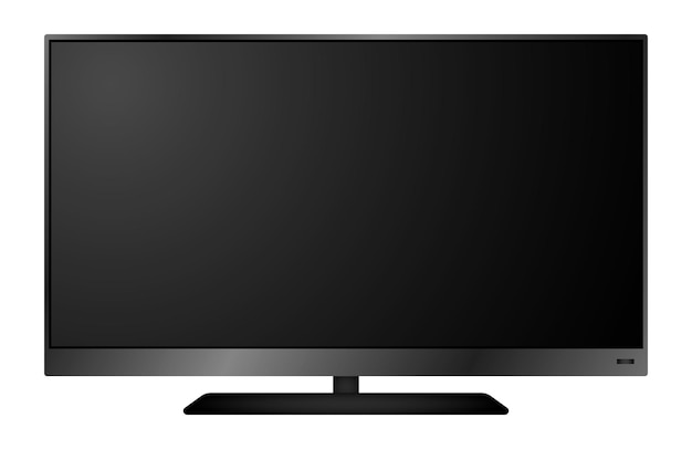 Vecteur réaliste de tv led lcd isolé ou lcd plasma écran large maquette de rendu 3d