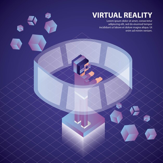 Vecteur réalité virtuelle