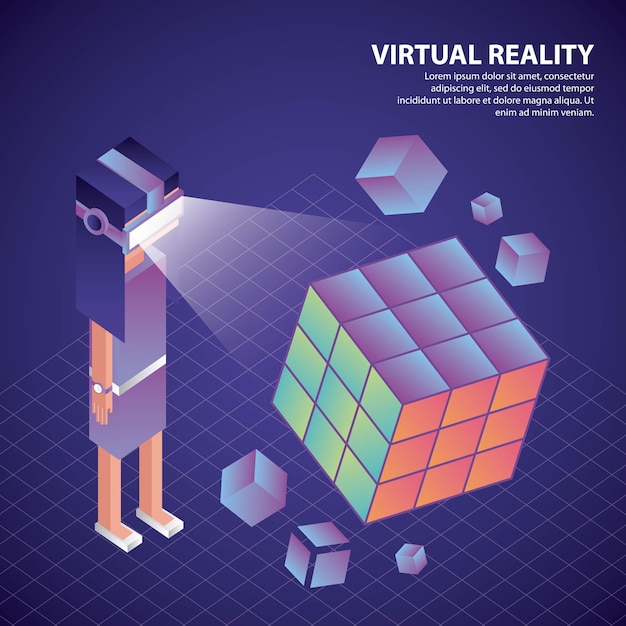 Vecteur réalité virtuelle