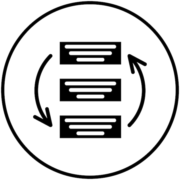 Vecteur réarrangement des icônes vectorielles des tâches illustration de l'icône de gestion de projet