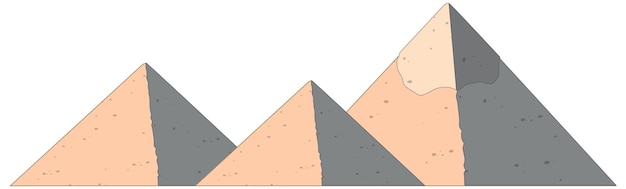 Vecteur récapitulatif de la chaîne de montagnes géométrique