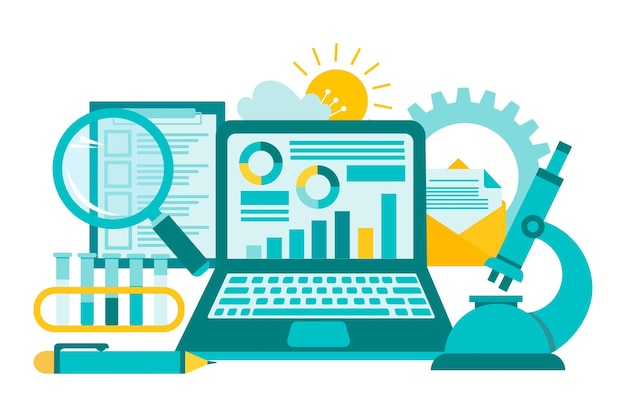 Recherche Biologique Et Clinique Analyses Et Diagnostics Infographie Illustration Vectorielle