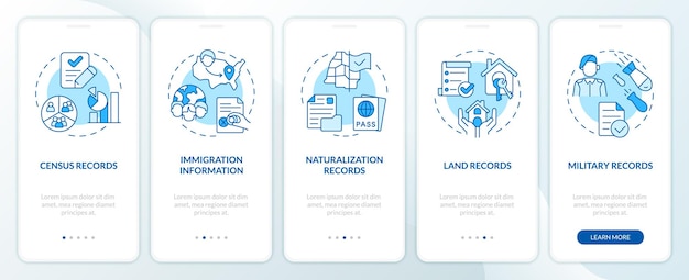 La recherche familiale enregistre l'écran bleu de l'application mobile d'intégration