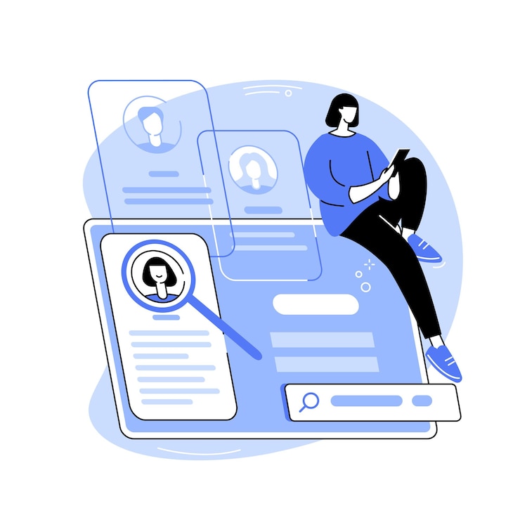 Vecteur recherche de talents illustrations vectorielles de dessin animé isolé