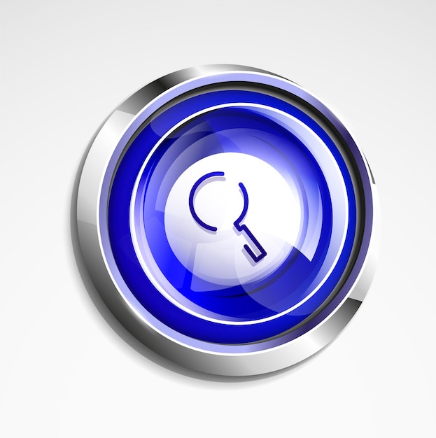 Recherche zoomier bouton web zoomer icône loupe moderne signets de loupe conception de site web ou application mobile illustration vectorielle