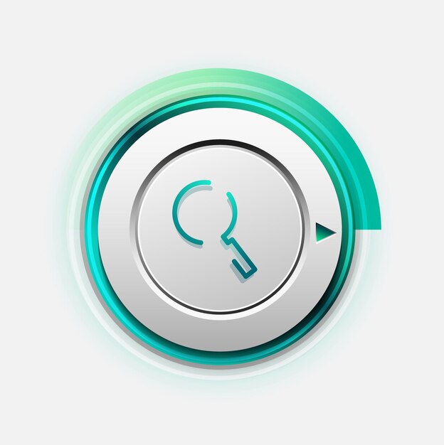Recherche zoomier bouton web zoomer icône loupe moderne signets de loupe conception de site web ou application mobile illustration vectorielle
