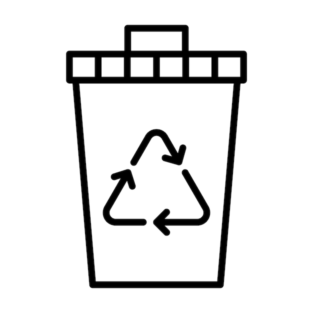 un récipient en plastique avec un symbole recyclable