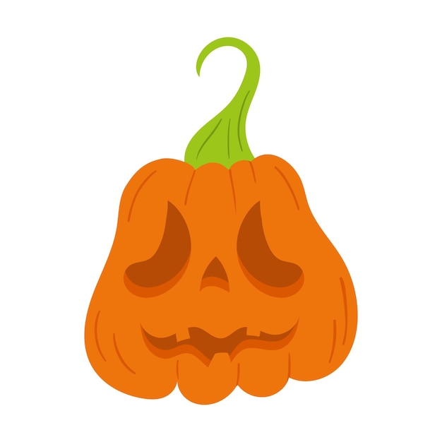 Récolte De Citrouille Thanksgiving Vector Illustration Scary Jack O Lantern Citrouille D'halloween