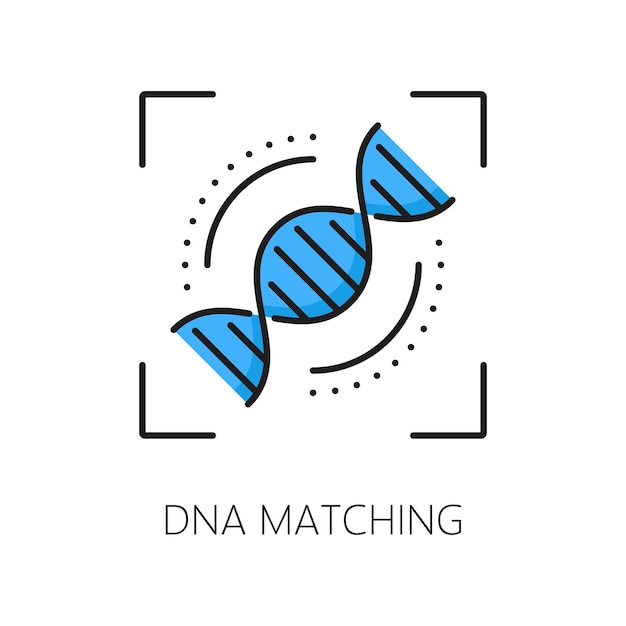 Vecteur reconnaissance de l'identification biométrique correspondant à l'adn