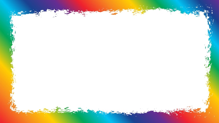 Vecteur rectangle de cadre grunge avec dégradé de couleurs arc-en-ciel
