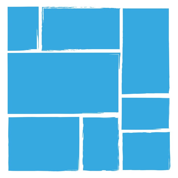 Vecteur rectangles de pinceau bleu. illustration vectorielle. spe 10.