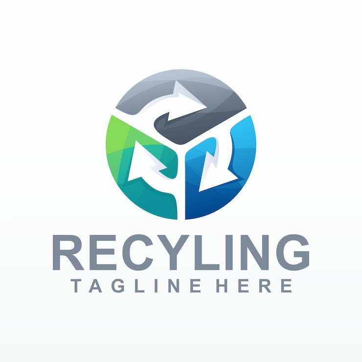 Vecteur recyclage logo vectoriel dégradé