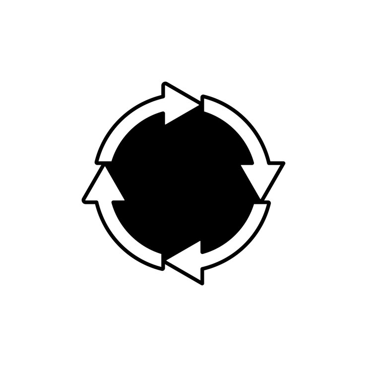 Vecteur recycler l'icône d'illustration vectorielle symbole