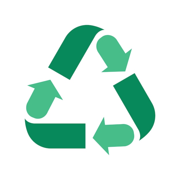 Recycler Vert Isolé Vecteur Symbole Icône Illustration